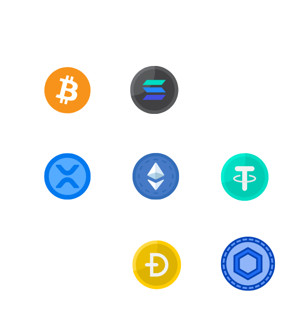 blockchain and cryptocurrency icons